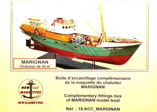 Maquette de bateau : Le Marignan et son accastillage - New CAP Maquettes